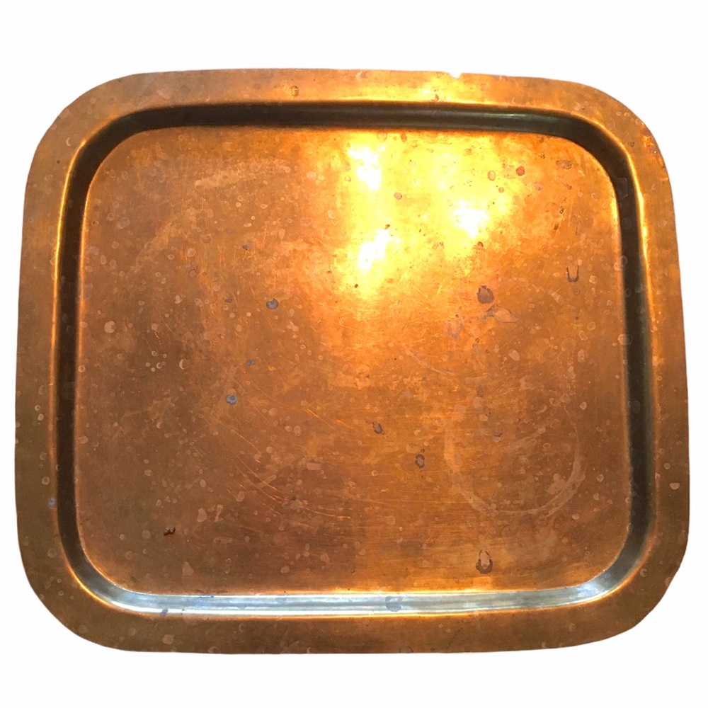 Gold Brass Goblet Cups and Tray - Picture 3 of 3